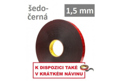 3M VHB™ 5962-F, tl. 1,5 mm; šedočerná oboustranně lepicí akrylová páska 12 mm x 33 m