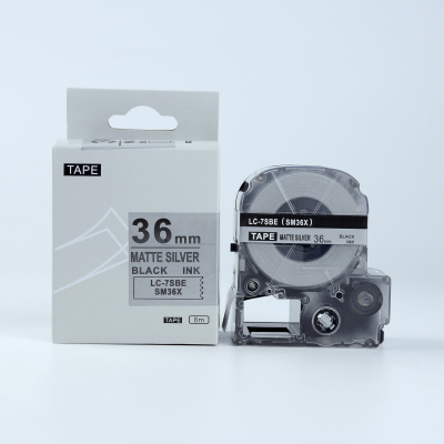 Epson LK-7SBM, SM36X, 36mm x 9m, text negru / mat fundal argintiu, banda compatibila