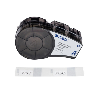 Brady M21-11-499 / 152090, 19.05 mm, Nylon, text negru / fundal alb