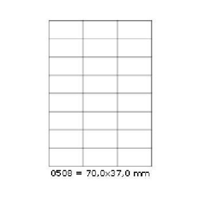 Etichete autoadezive 70 x 37 mm, 24 de etichete, A4, 100 coli