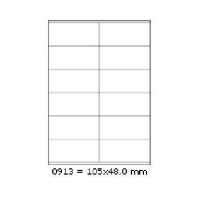 Etichete autoadezive 105 x 48 mm, 12 de etichete, A4, 100 coli