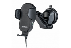 Verbatim 49552 suport pentru telefon pentru vehicule, cu încărcare wireless, tehnologie Qi, negru