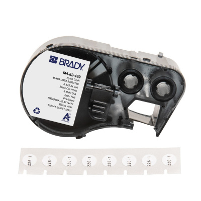 Brady M4-82-499 / 170798, 9.53 mm, Nylon, text negru / fundal alb