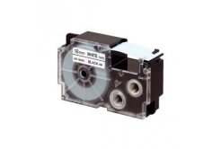 Casio XR-12X1, 12mm x 8m, text negru / fundal transparent, banda originala
