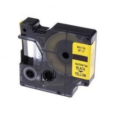 Banda compatibila Dymo 18054, S0718290, 9mm x 1, 5m text negru / fundal galben
