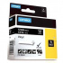 Dymo Rhino 1805435, 12mm x 5,5m, imprimare albă/fundal negru, bandă originală