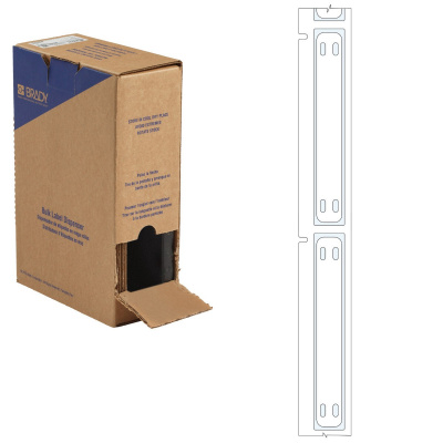 Brady BM-10x75-7643-WT-L / 312197, Bulk BMP71 Heatex Cable Markers, 75.00 mm x 10.00 mm