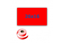 Cenové etikety do kleští, obdélníkové, 26mm x 16mm, 700ks, signální červené