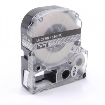 Epson LC-2TWN, ST6SW, 6mm x 8m, text alb / fundal transparent, banda compatibila