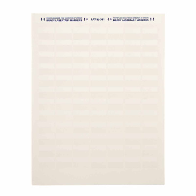 Brady LAT-16-361-5 / 029741, LaserTab Laser Printable Labels, 25.40 mm x 19.05 mm
