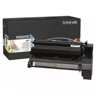 Lexmark 15G031C azuriu (cyan) toner original