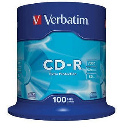 VERBATIM CD-R (pachet de 100) spindle/EP/DL/52x/700MB