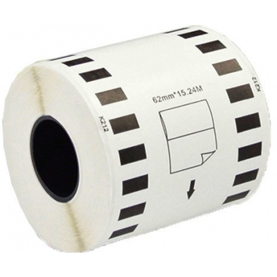 Brother DK-22212, 62mm x 15,24m, plastic, alb, rola etichete compatibil