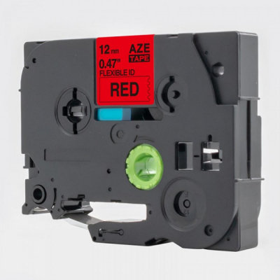 Banda compatibila Brother TZ-S431 / TZe-S431, 12mm x 8m, extr.adh. text negru / fundal rosu