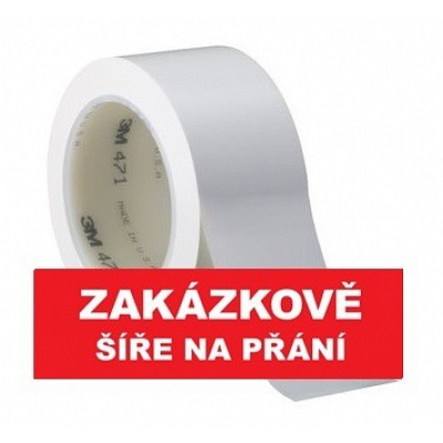 3M 471 Bandă adezivă de marcare din PVC, rezistentă la abraziune, albă 19 mm x 33 m