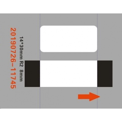Niimbot A2G88588201, 14x30mm, 210buc., transparent etichete autoadezive