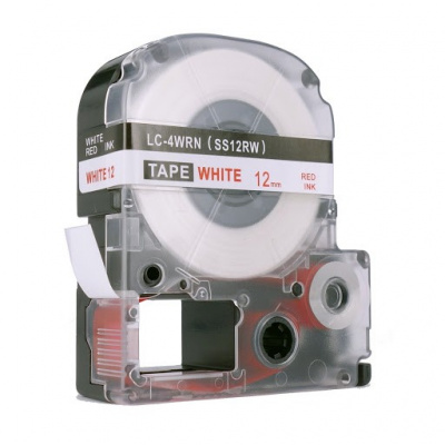 Epson LC-SS12RW, 12mm x 8m, text rosu / fundal alb, banda compatibila