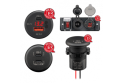 USB-C Panel Install Charger with bare wires, cable length 150 mm