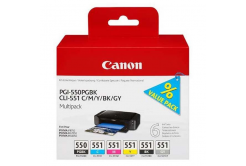 Canon PGI-550 CLI-551 6496B005 PGBK+C+M+Y+GY multipack cartus original