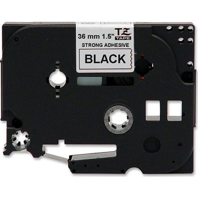 Banda compatibila Brother TZ-S261 / TZe-S261, 36mm x 8m, puternic adeziva, text negru / fundal alb