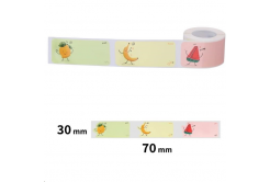 Niimbot A2A78838401, 30x70mm, 110buc., Fructe, colorat etichete autoadezive