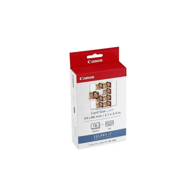 Canon KC-18IL 7740A001AG,  22x17,3mm, 18ks, etichete albe + banda coloranta