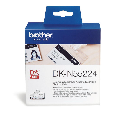 Brother DK-N55224, 54mm x 30,48m, alb neadezivă rolă de hârtie