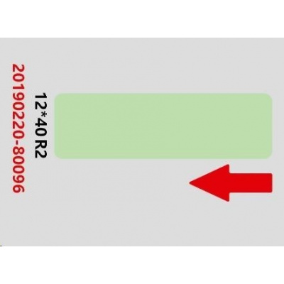 Niimbot A2A68301701, 12x40mm, 160buc., verde etichete autoadezive