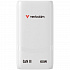 Încărcător VERBATIM GaN Fold 'n' Go 65W, 2xUSB-C, alb