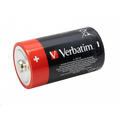 VERBATIM Baterii alcaline D, 2 PACK / LR20