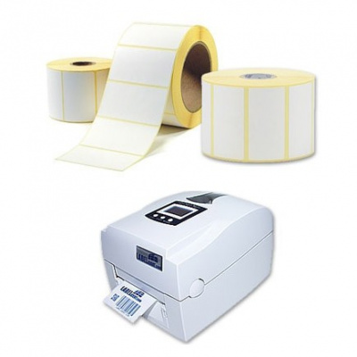 Etichete autoadezive 55x67 mm, 1000 buc, termo, rola