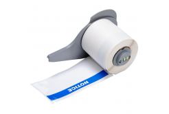 Brady M7-38-483-NOTICE / 174624, 101.60 mm, Polyester, text albastru / fundal alb