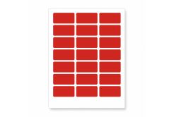 Etichete autoadezive 63,5 x 29,6 mm, 27 etichete, A4, 20 foi de hârtie, rosu