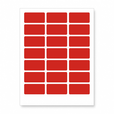 Etichete autoadezive 63,5 x 29,6 mm, 27 etichete, A4, 20 foi de hârtie, rosu