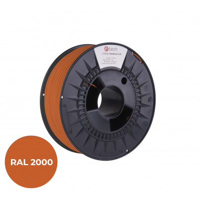 C-Tech 3DF-P-ABS1.75-2000 3D filament, PREMIUM LINE, ABS, RAL2000, 1,75mm, 1000g, Galben - Portocaliu (Yellow - Orange)