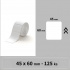 Niimbot 1EA01195501, 45x60mm, 125buc., alb etichete autoadezive