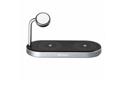 Verbatim 49557 Suport de încărcare dual 3 v 1, 2x iPhone + 1x Apple Watch, 9V, 35W, Certificare MFi a Qi, negru