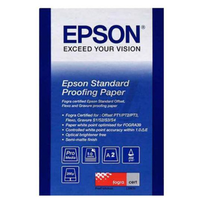 Epson Standard Proofing Paper S045006 C13S045006, 205 g/m2, A2, 50buc., semi-mat, jet de cerneală, alb, hârtie fotografică