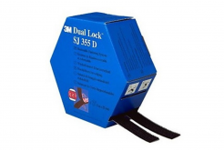 3M Dual-Lock Mini Pack SJ355D, negru, lăţime 25 mm, 2 x 5 m în cutie