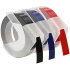 Banda compatibila Dymo S0847750, 9mm x 3 m, text alb / negru, albastru, rosu, 3 buc.