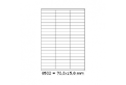 Etichete autoadezive 70 x 15 mm, 57 de etichete, A4, 100 coli