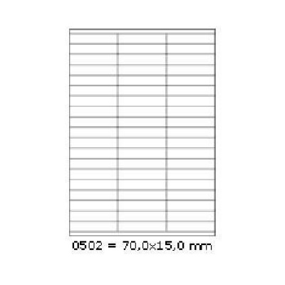 Etichete autoadezive 70 x 15 mm, 57 de etichete, A4, 100 coli