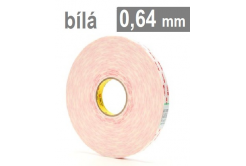 3M VHB™ 4932-P, gro. 0,64 mm; alb bandă acrilică dublu adezivă de înaltă aderență 19 mm x 33 m