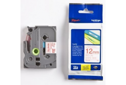 Brother TZ-232 / TZe-232, 12mm x 8m, text rosu / fundal alb, banda original
