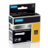 Dymo 18485, S0718170, 9mm x 5,5m, text negru / fundal metalic, banda original