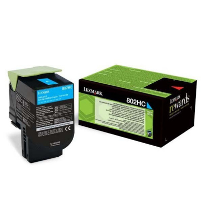 Lexmark 80C2HC0 azuriu (cyan) toner original