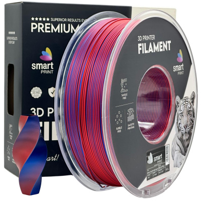 Smart Print FG-S97-E1, 3D filament, PLA Silk, 1,75mm, 1000g, Dual Color, Multicolor (Red, Blue)