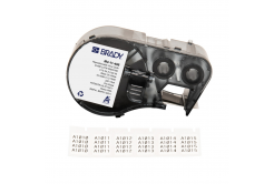 Brady M4-11-498 / 170785, 19.05 mm, Vinyl, text negru / fundal alb