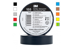 3M Temflex 155 Elektrobandă izolantă, gro. 0,13 mm, 19 mm x 20 m 19 mm x 20 m albastru/blue