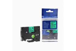 Banda compatibila Brother TZ-731 / TZe-731, 12mm x 8m, text negru / fundal verde